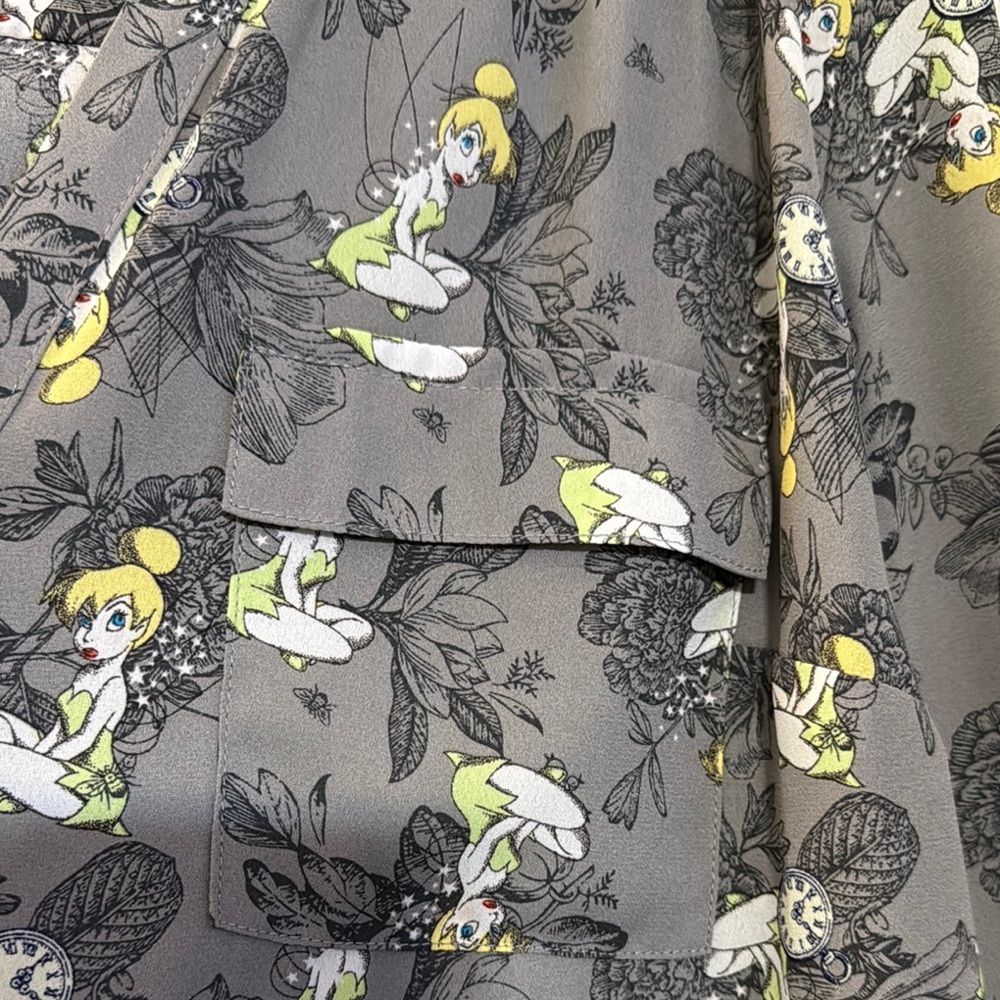Gray Tinkerbell Print Skirt
